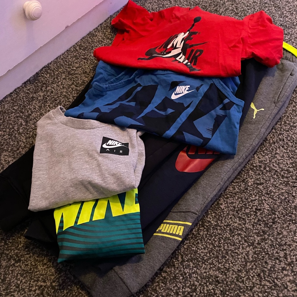 Boys lots size 6 small Nike under armour Puma